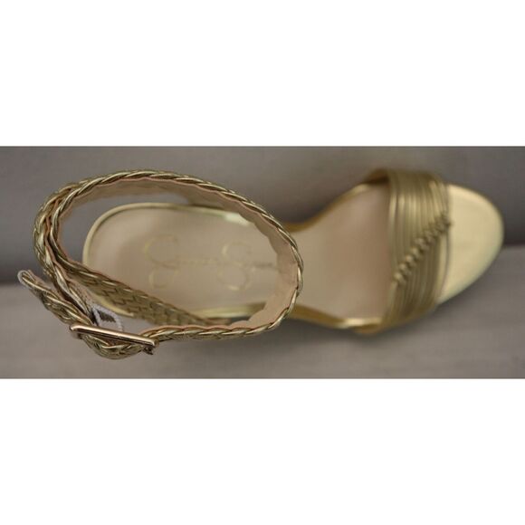 Jessica Simpson WMN Sz 9M Gold Talise Knotted Strappy Platform Wedge Sandals - Picture 10 of 16